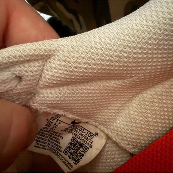 Nike Women's Cream and Orange/Red Leopard Sneakers - Picture 6 of 6